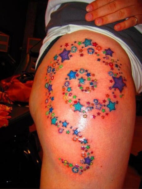 Colorful Leg Tattoos